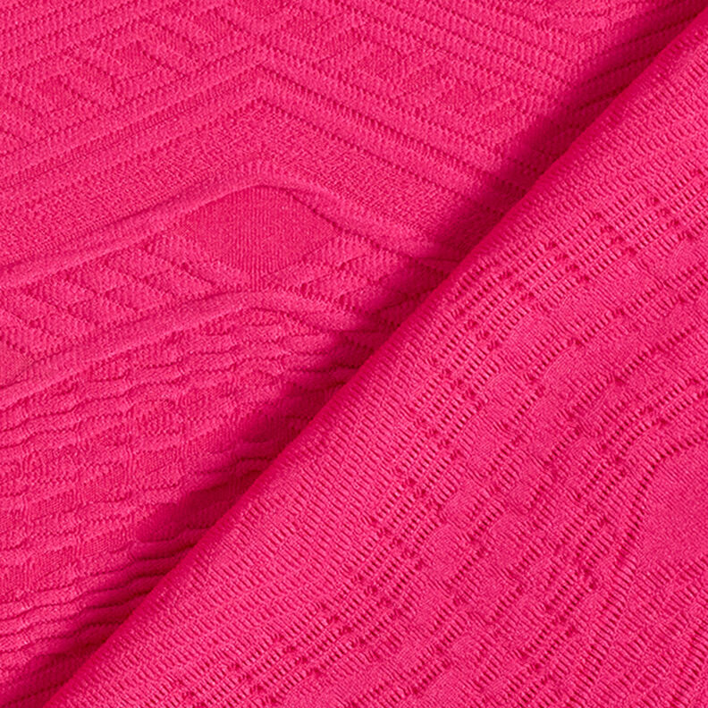 Jacquard jersey zigzag – intens pink,  image number 4