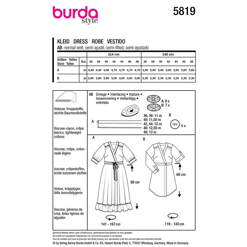 Kjole | Burda 5819| 36-48,  image number 9