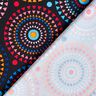 Badetøjsstof Mandala – sort-blå/ildrød,  thumbnail number 4