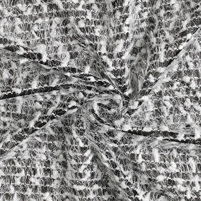 strikstof effektgarn – sort/hvid,  image number 5