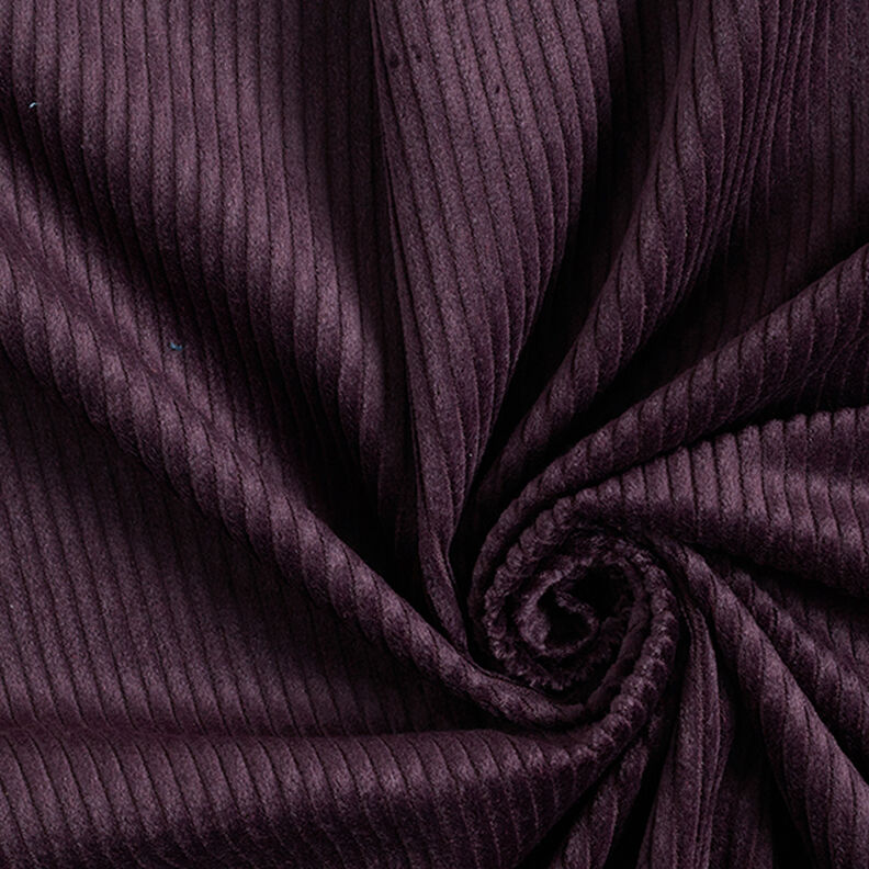 Bred cord forvasket Ensfarvet – aubergine,  image number 1