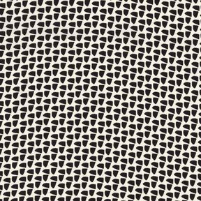 Blusestof abstrakt grafik – creme/sort, 