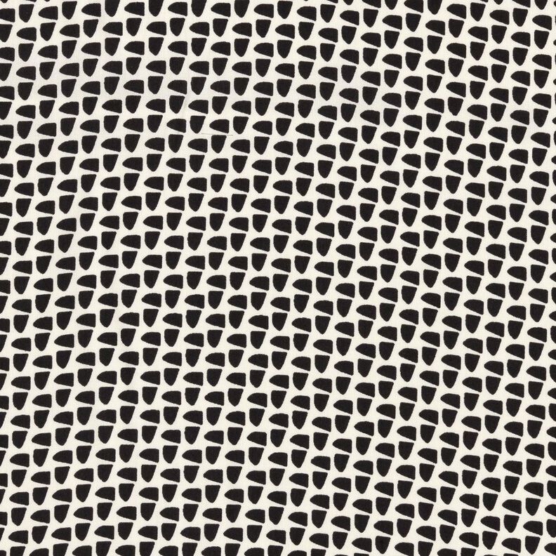 Blusestof abstrakt grafik – creme/sort,  image number 1