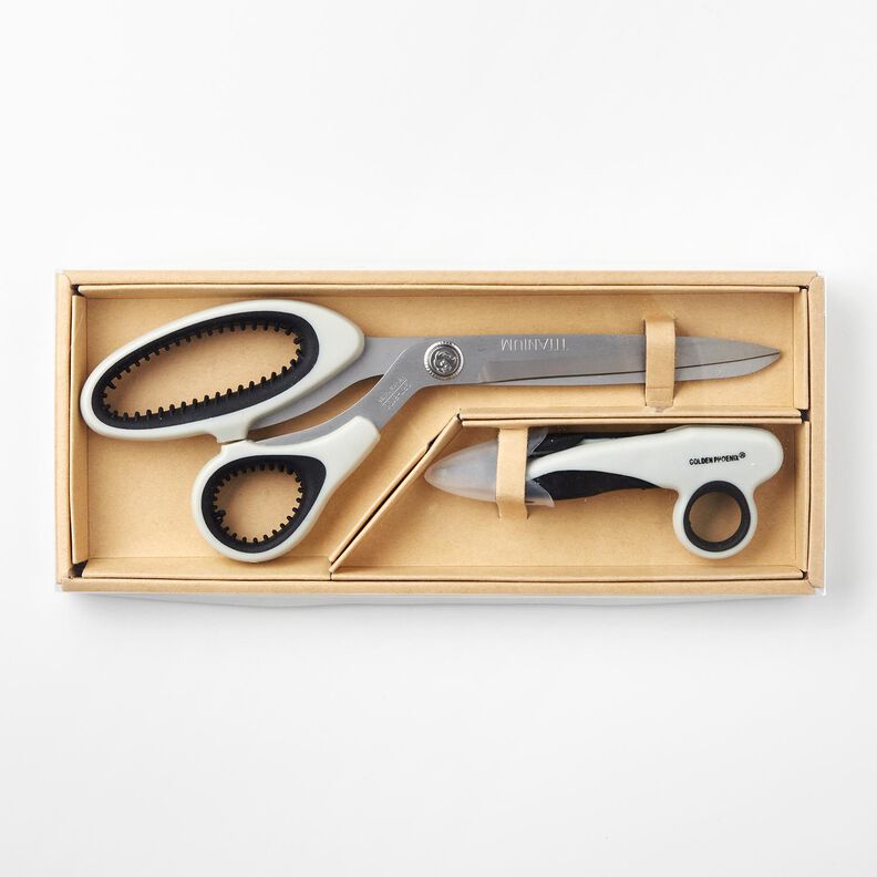 Sæt med skræddersaks + trådsaks i titanium – grå,  image number 1