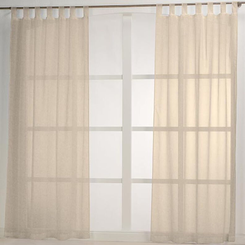 Dekorationsstof Voile Lurex – natur/guld,  image number 6