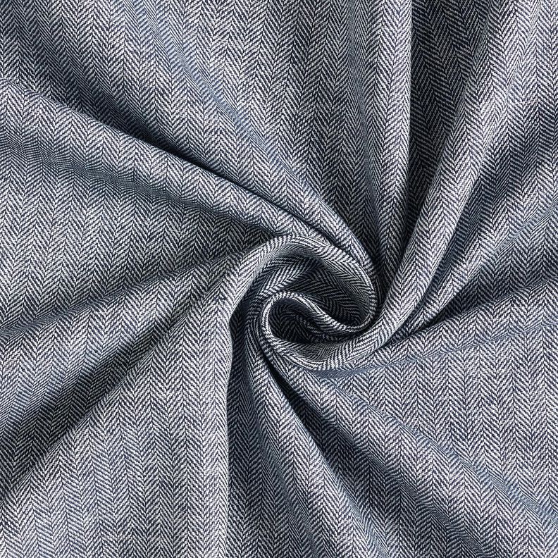 Hør-bomulds-miks sildeben – natblå,  image number 3