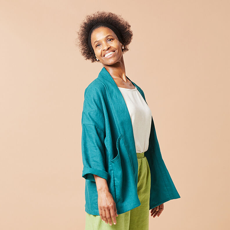 Hørstof Ramie-miks medium – mørkebrun,  image number 6