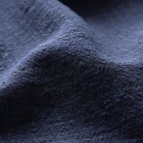 Bomuldsstof Hør-look – natblå, 