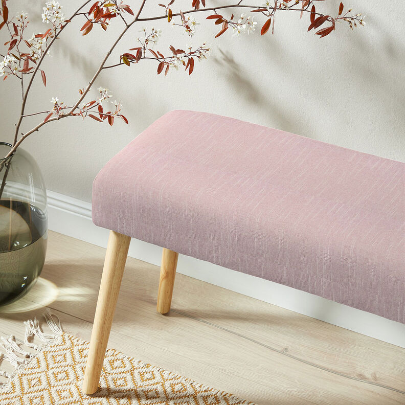 Dekorationsstof Halvpanama let struktur – rosa/lysebeige,  image number 7