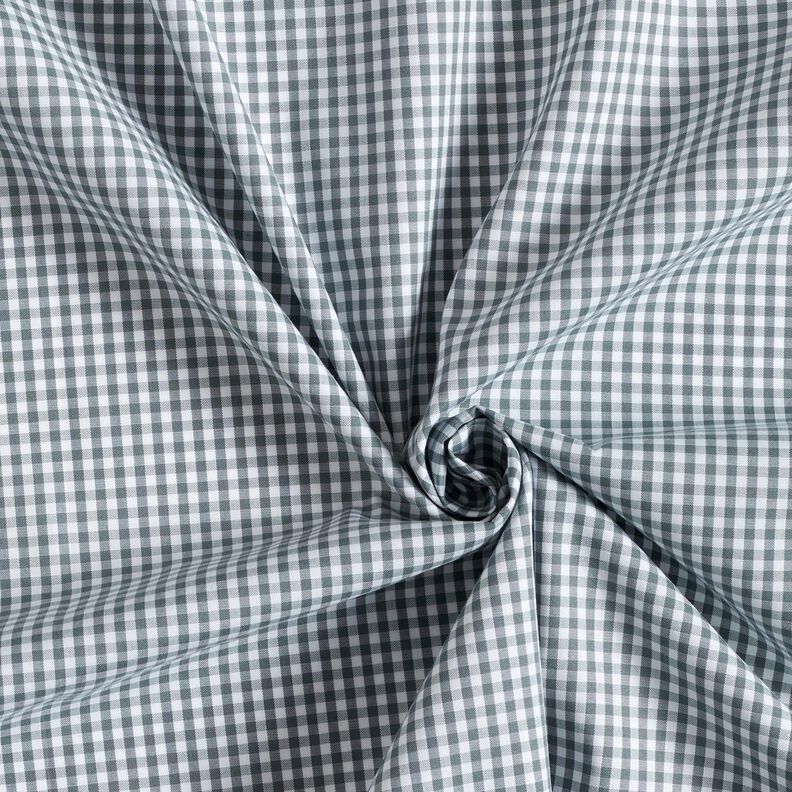 Bomuldspoplin vichytern – grå/hvid,  image number 3