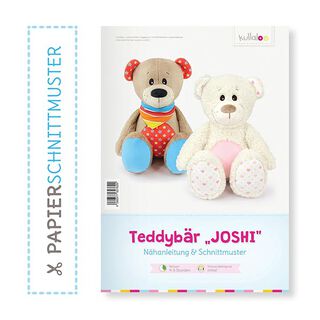 Papirsnitmønster Teddy „JOSHI“ til at sy en teddybjørn  | Kullaloo, 