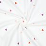 Musselin/Dobbelt-Crincle stof broderede hjerter | Poppy Fabrics – hvid/rosé,  thumbnail number 3