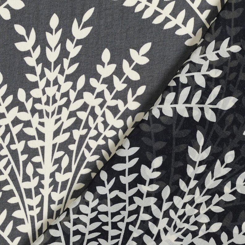 Chiffon store grene &ndash; sort/hvid,  image number 4