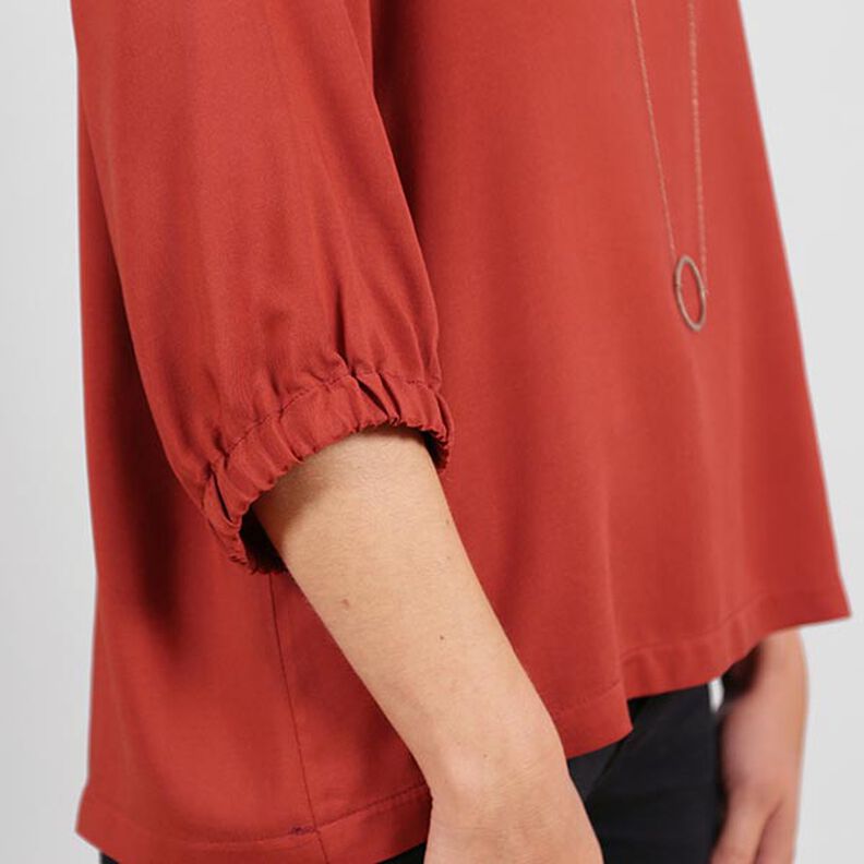 FRAU HOLLY - bred bluse med rynket ærmekant, Studio Schnittreif  | XS -  XXL,  image number 4