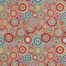 Dekorationsstof Gobelin Mandala-cirkler – lysebeige/rød,  thumbnail number 1