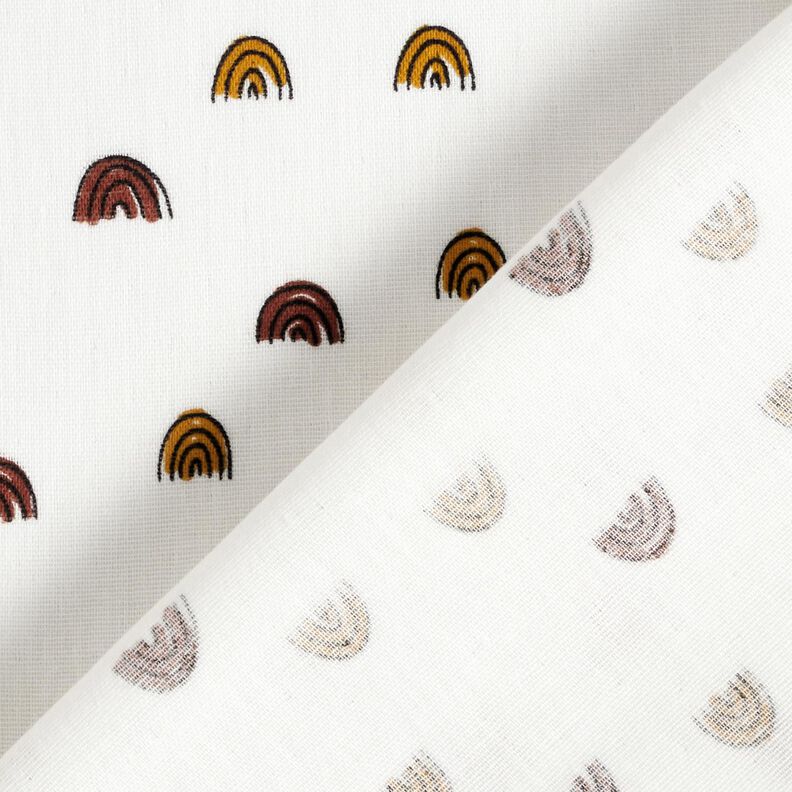 Musselin små regnbuer, glat – elfenben/karrygul,  image number 5