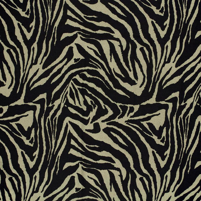 Viskosejersey Zebraprint – lys kaki/sort,  image number 1