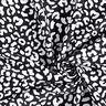 Badetøjsstof Abstrakte leopardpletter – sort-blå/hvid,  thumbnail number 3