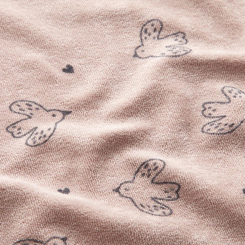 frott&eacute;jersey sm&aring; fugle &ndash; lys gammelrosa,  image number 2