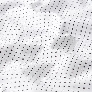 Bomuldspoplin små prikker – hvid/sort, 
