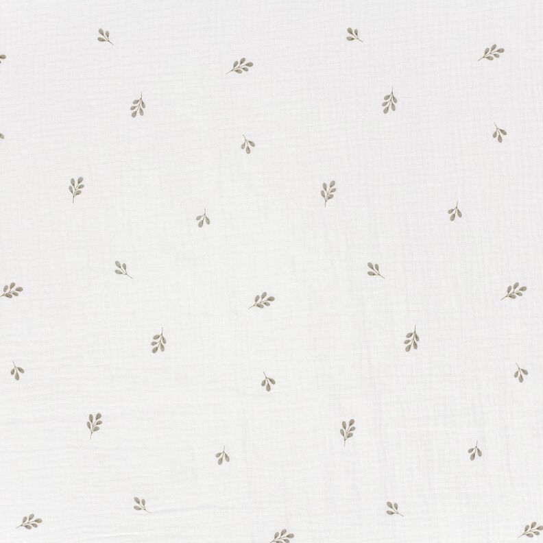 Musselin/Dobbelt-Crincle stof lille gren – uldhvid/reed,  image number 1