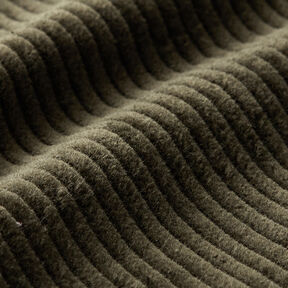 Bred cord forvasket Ensfarvet – mørk olivengrøn, 