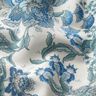 Dekorationsstof kanvas orientalske blomsterornamenter 280 cm – hvid/blå,  thumbnail number 2