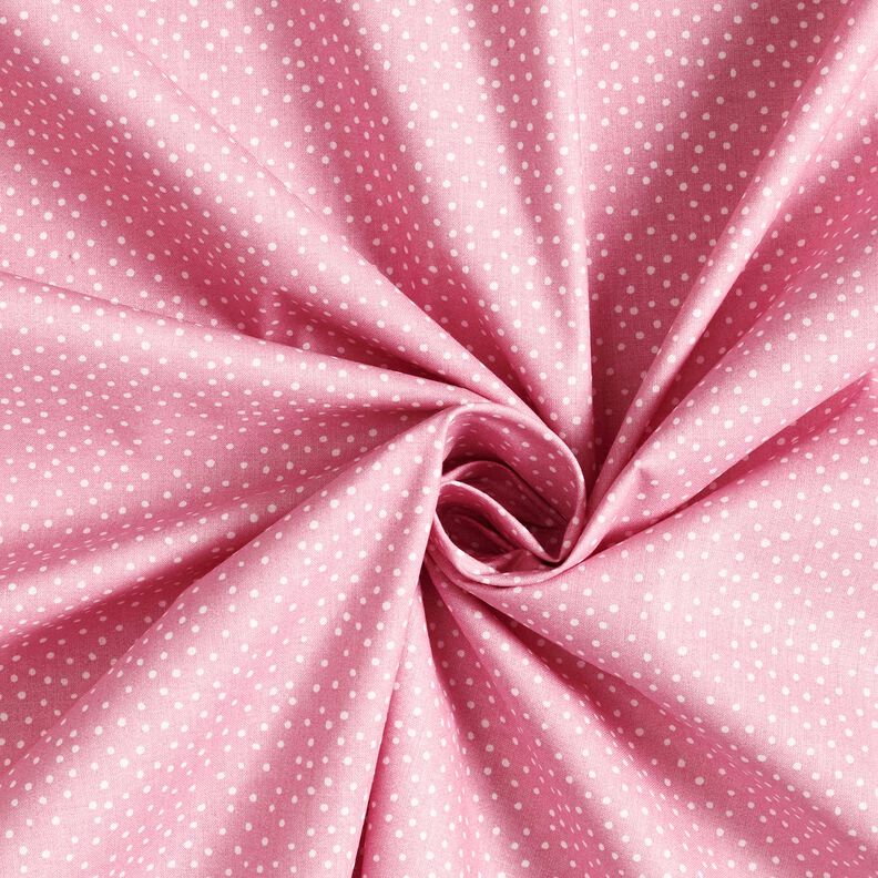 Bomuldsstof Cretonne fine prikker – rosa,  image number 3