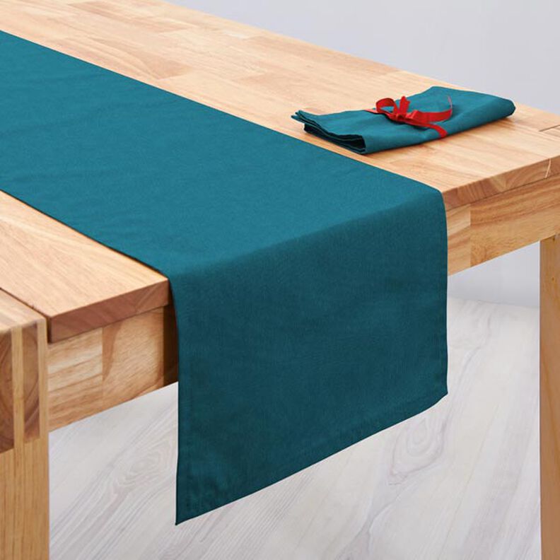 Dekorationsstof Canvas – petrol,  image number 4