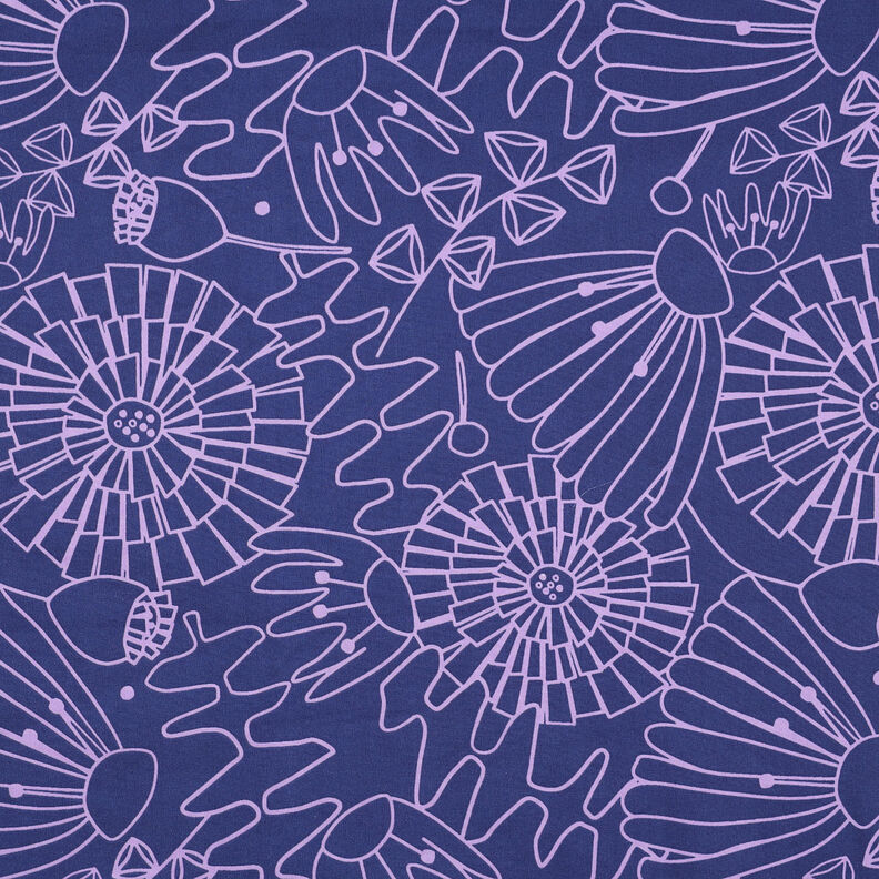 Bomuldspoplin Eden | Nerida Hansen – marineblå/syren,  image number 1