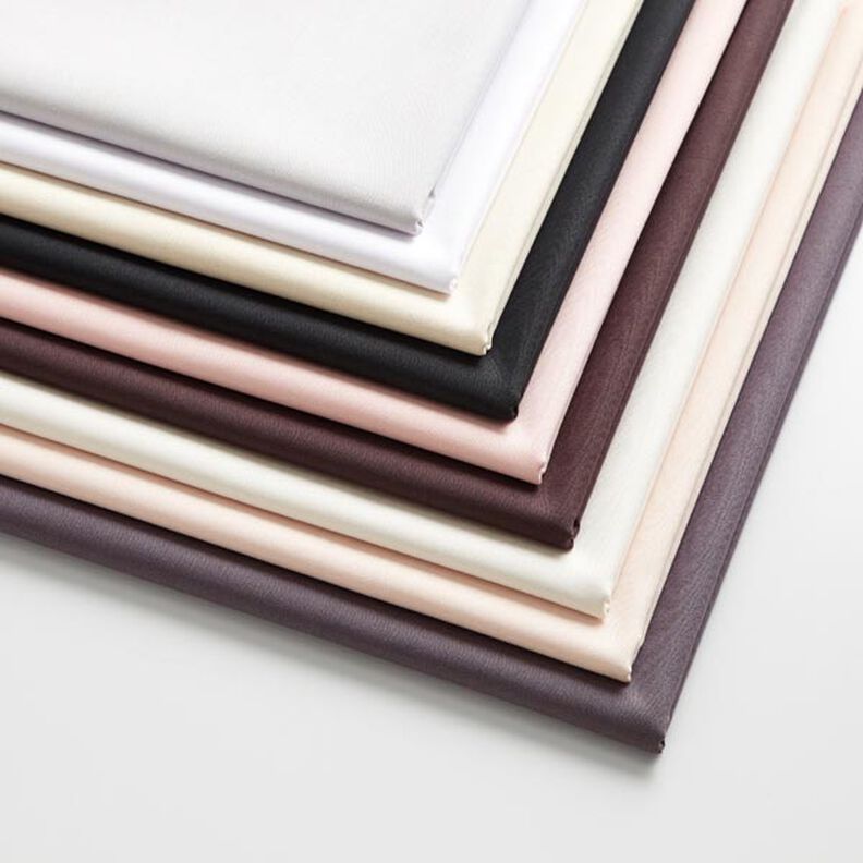 Bomuldspoplin Ensfarvet – creme,  image number 3