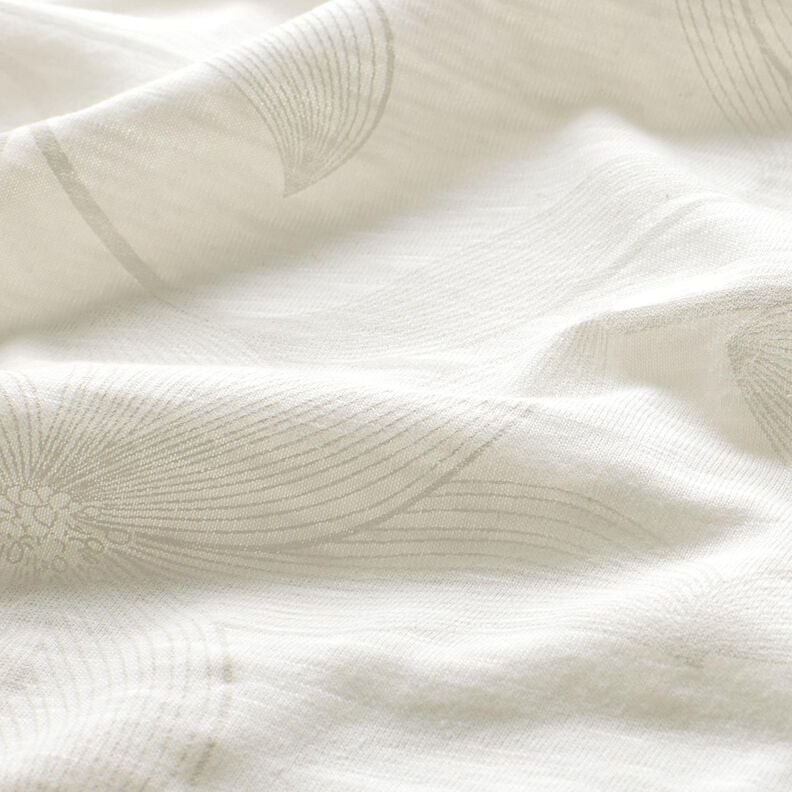 Bomuldsjersey tulipaner – uldhvid,  image number 2