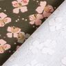Bomuldsjersey søde små blomster – kaki,  thumbnail number 4
