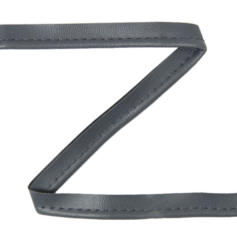 Pipingbånd af kunstlæder - mørkegrå,  image number 1