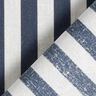 Bomuldsstof Cretonne maritime striber – sort-blå/lys taupe,  thumbnail number 4