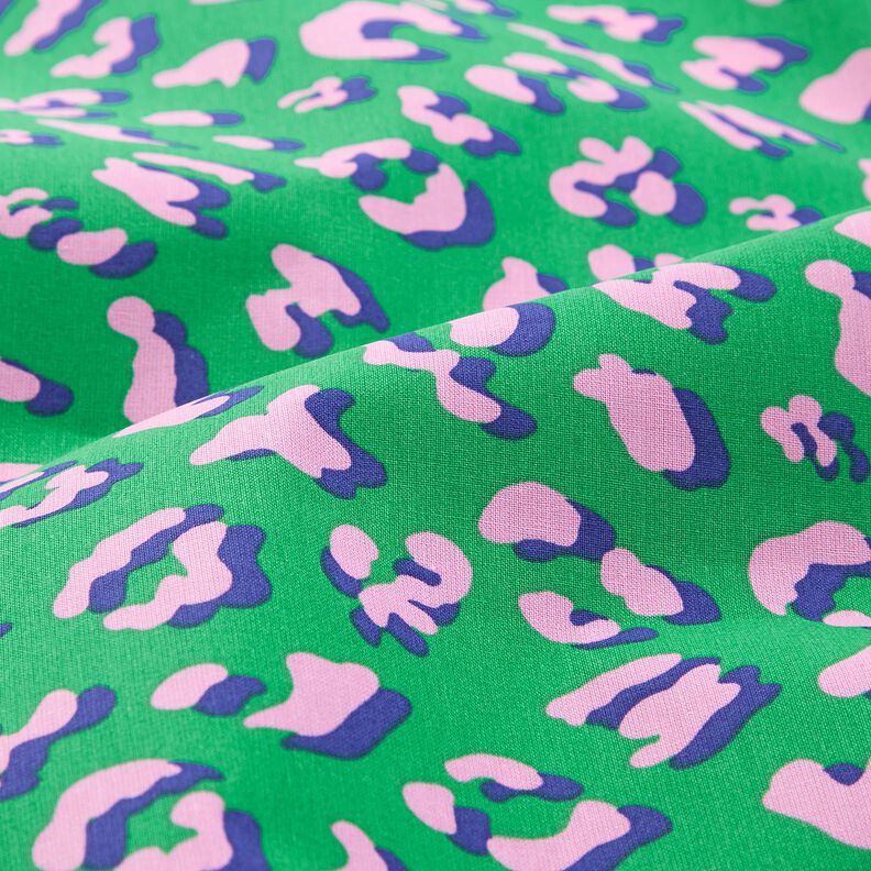 Imprægneret voksdug abstrakt løve | Poppy Fabrics – grøn/rosa,  image number 2