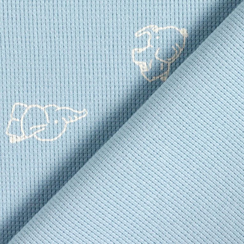 Vaflet jersey babyelefanter – sølvblå,  image number 4