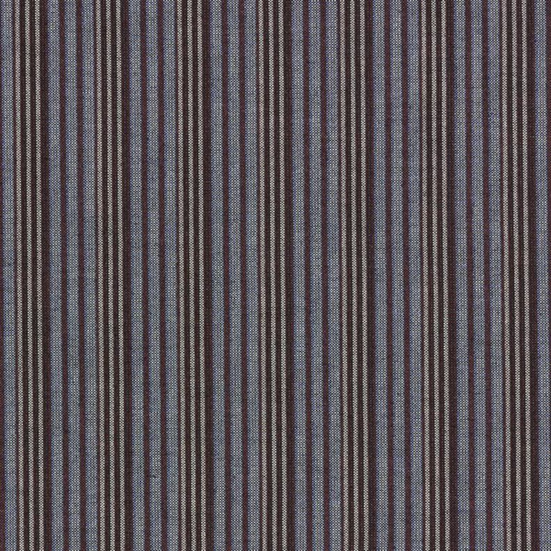 Skjortestof brede og smalle striber – blå/antracit,  image number 1