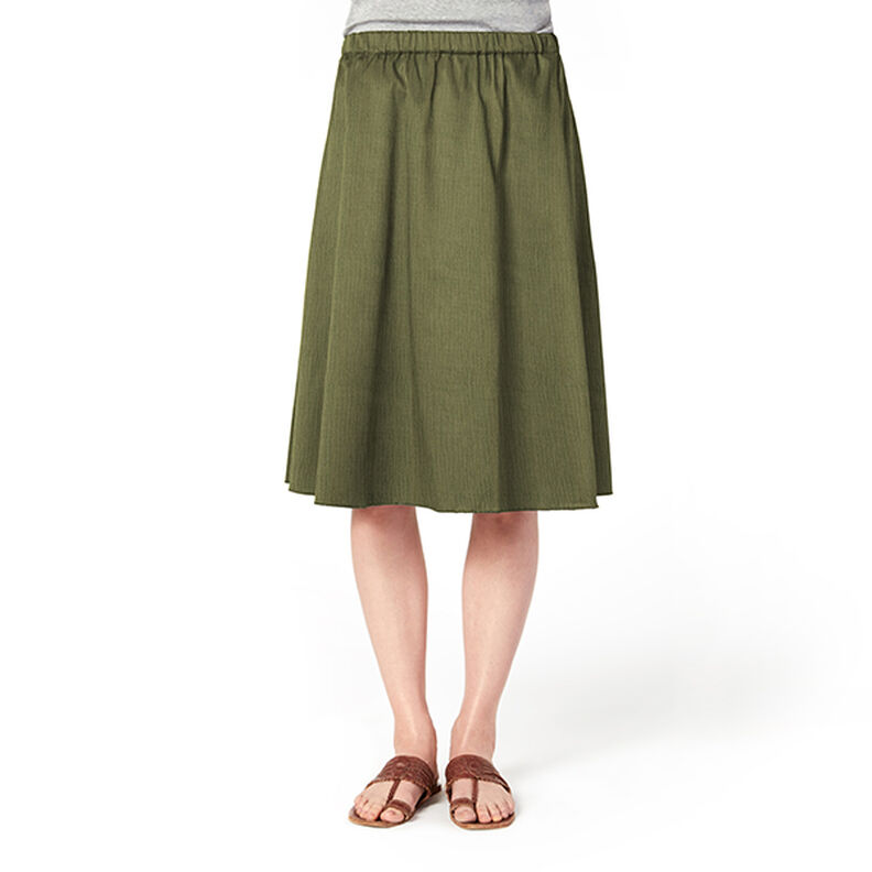 Musselin/Dobbelt-Crincle stof – olivengrøn,  image number 7