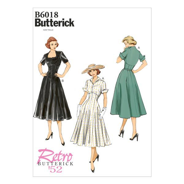 Vintage - Kjole 1952, Butterick 6018|32 - 40,  image number 1
