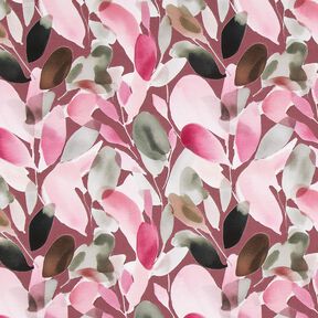 Bomuldsjersey Akvarelblomster digitaltryk – malve/reed, 