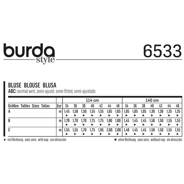 Bluse, Burda 6533,  image number 6