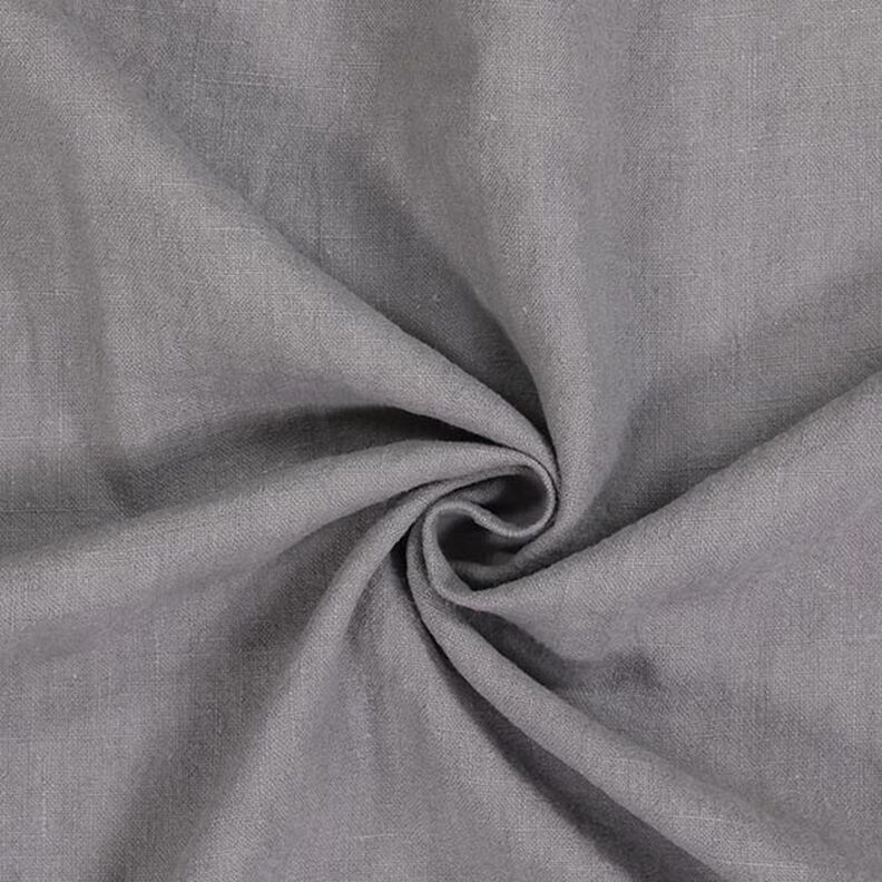 Hørstof ramie mix stonewashed, kraftig kvalitet – grå,  image number 1