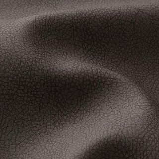 Polsterstof Kunstlæder fint mønstret – sortbrun, 