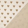 Jacquard jersey glitter-hjerter | Poppy Fabrics &ndash; natur/gold metallic,  thumbnail number 4