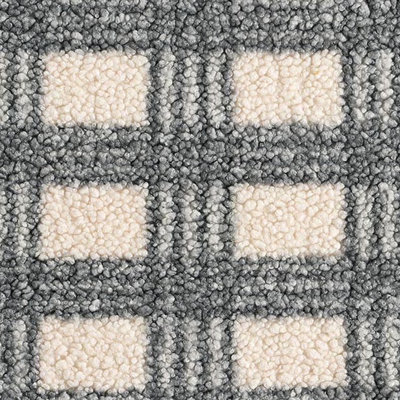 Strikbouclé tern – uldhvid/grå,  image number 1