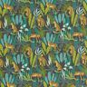 Dekorationsstof Bomuldspoplin Leoparder i junglen – grøn/gul,  thumbnail number 1