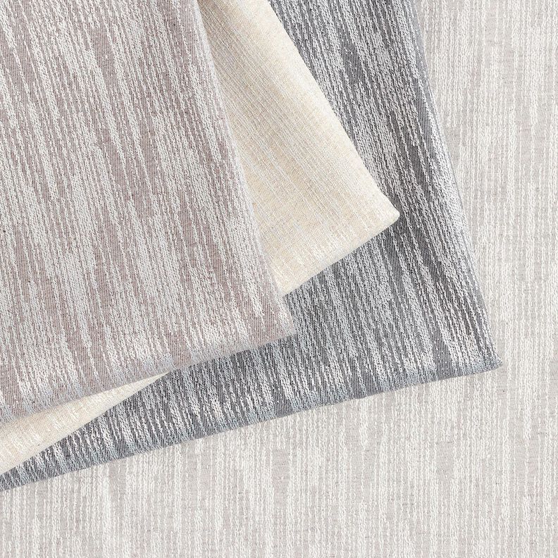 Dekorationsstof Jacquard abstrakt stof genanvendt – tågegrå,  image number 5