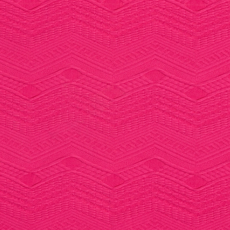 Jacquard jersey zigzag – intens pink,  image number 1