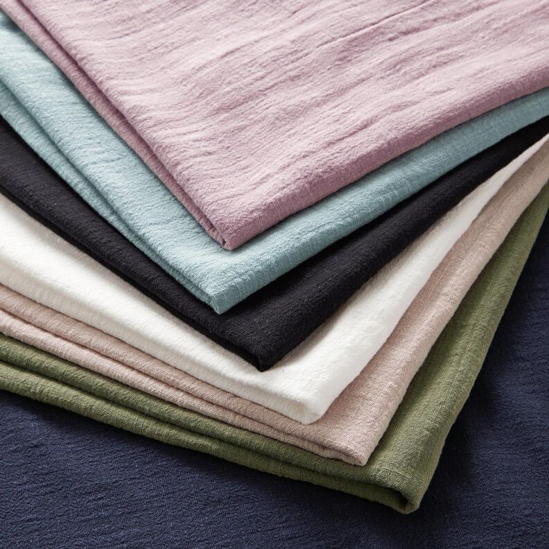 Bomuldsstof Hør-look – pebermynte,  image number 4